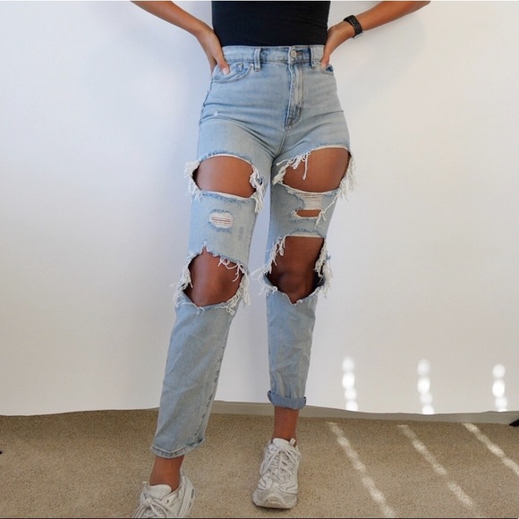 BDG Denim - Distressed Urban Outfitters High Rise Mom Jeans